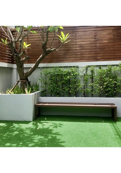 Kesme Suni Yapay Yeşil Çim Halı 7 Mm Balkon Teras Bahçe Dekoratif Kaymaz 80x50 Cm 98 x 98