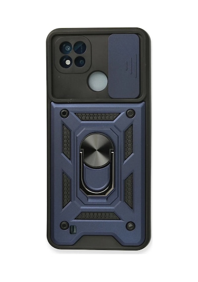 Realme C11 2021 Uyumlu Kılıf Pars Lens Yüzüklü Silikon - Lacivert
