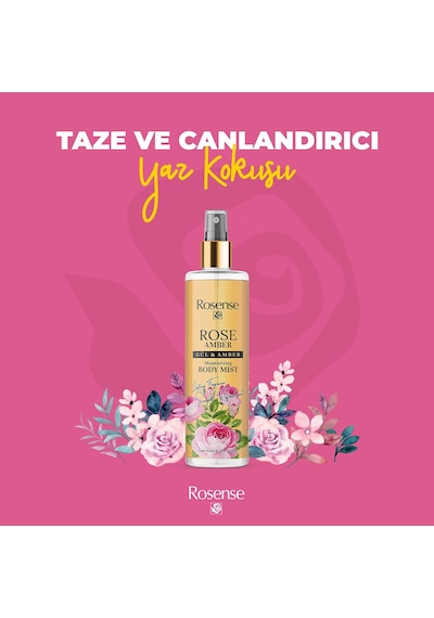 Rosense Body Mist Vücut Spreyi Gül & Amber 200 Ml
