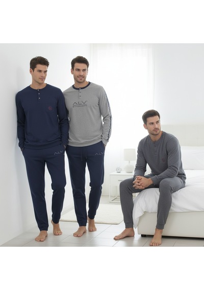 Bonbon Erkek Pamuklu Bohçalık Ve Çeyizlik 3 Adet 2'li Pijama Takımı Bb2480 Çok Renkli