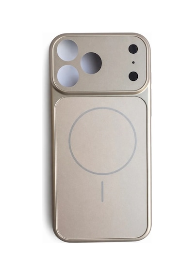 Apple iPhone Uyumlu 17 Pro Max Magsafe Özellikli Tam Kapatan Lensli Change Telefon Kılıfı Gold