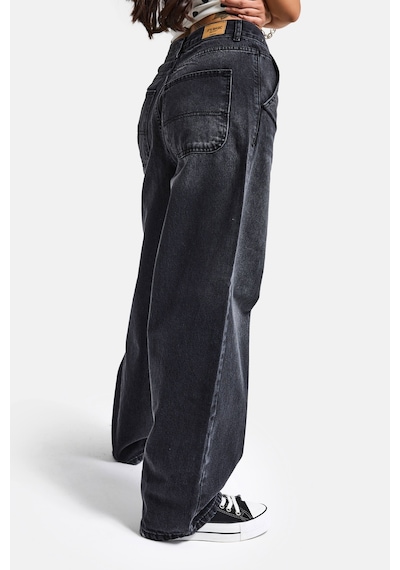 Itsbasic Kadın Koyu Füme Renk Juniper Skater Fit %100 Koton Denim Jean