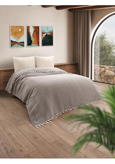 Battaniye Pamuk Miren 180x200 Cm Kahve