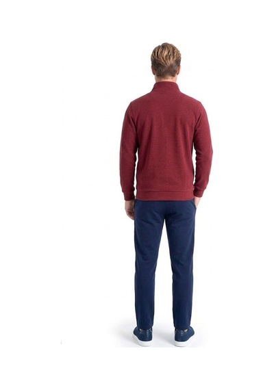 Pierre Cardin 6116 Erkek Uzun Kollu Quarter Zip Eşofman Takımı-bordo
