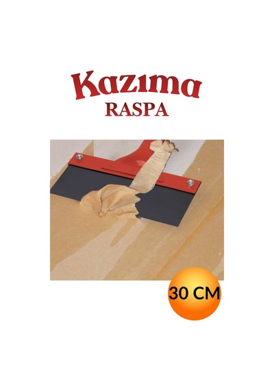 Kazıma Sıyırma Raspası Metal Saplı Çelik 30 Cm Spatula İnşaat Duvar Harç Parke Zemin Temizleme