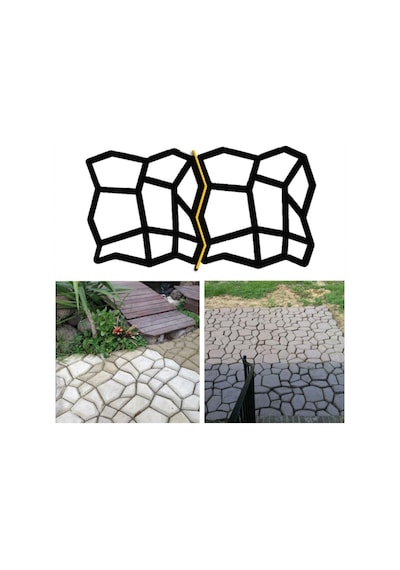 Bahçe Taş Kalıp Beton Kalıbı Zemin Kaplama Kalıbı 42x40 Cm 4 Adet