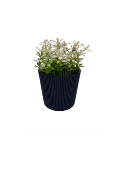 Tedar Çizgili Yuvarlak Saksı Çiçek Royaleks-5706 Najmaddin 6411267