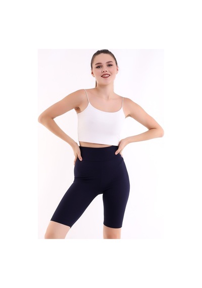 Self Clothing Kadın Lacivert Yüksek Bel Fitilli Dayanıklı Örme Kumaş Toparlayıc (548212927)