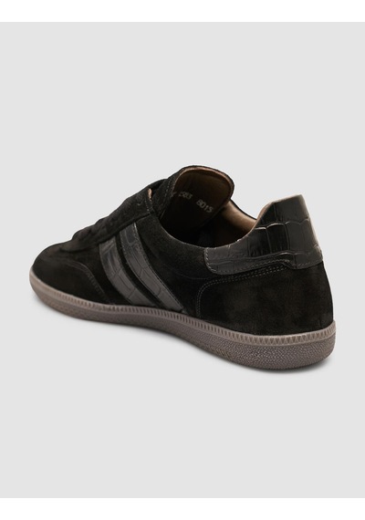 Hakiki Süet Deri Siyah Kadın Sneaker Ayakkabı Siyah