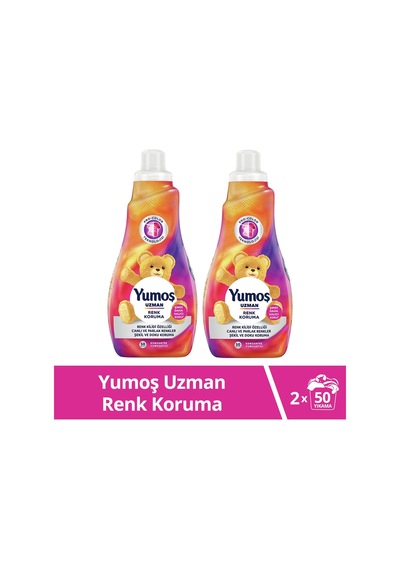 Yumoş Uzman Konsantre Çamaşır Yumuşatıcısı Renk Koruma 2 x 1200 ML