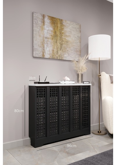 Dekoratif Petek Dolabı Kalorifer Peteği Kapatma Ünitesi Modern Tasarım İç Ölçü 96 Cm Dış Ölçü 100 Cm Petek 96 Siyah Üstü Beyaz D8 Dekoratif Petek Dolabı Kalorifer Peteği Kapatma Ünitesi Modern Tasarım İç Ölçü 96 Cm Dış Ölçü 100 Cm Petek 96 Siyah Üstü Beyaz D8
