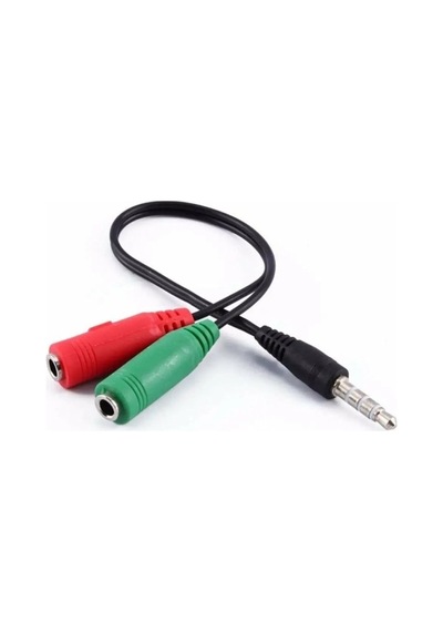3.5mm 3 Boğum Stereo Erkek Aux To 2x 3.5mm Stereo Dişi Jack
