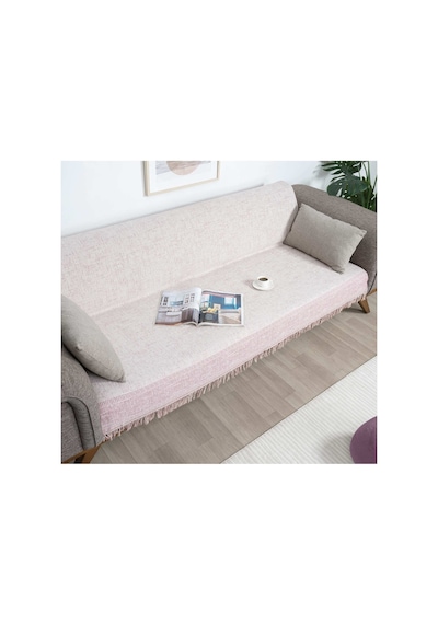 Çok Amaçlı Pamuklu Örtü- Kanepe-koltuk Şalı-koltuk Örtüsü 170x220-775 Gül Kurusu