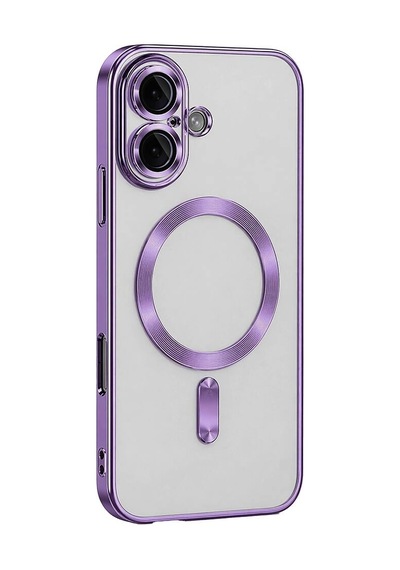 Apple iPhone Uyumlu 16 Kılıf Kross Magneticsafe Kapak - Mor Evimdeyokyok