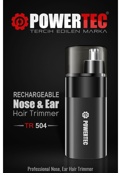 Powertec TR-504 Profesyonel Şarjlı Burun & Kulak Kılı Tıraş Makinesi