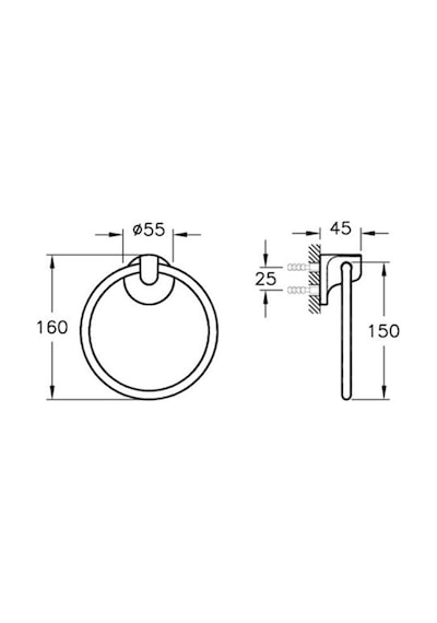 VitrA Marin A44943 Halka Havluluk Krom