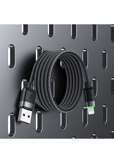 Mcdodo CA-6000 USB Apple Uyumlu iPhone Şarj Kablosu 1.2 M Siyah