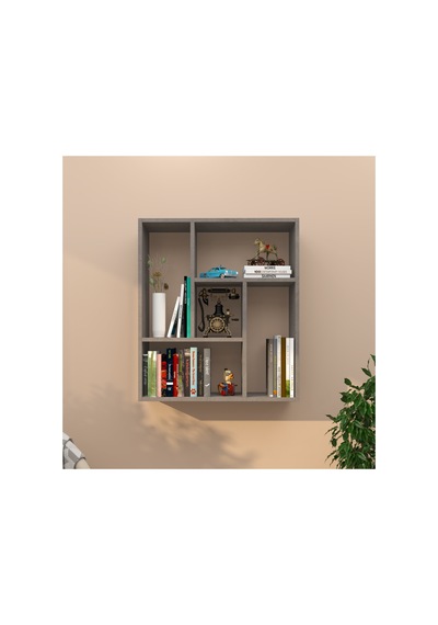 5 Bölmeli Duvar Kitaplığı Beton Rengi 72,6x82,5x22 Cm 18 Mm Suntalam Beton Beton 5 Bölmeli Duvar Kitaplığı Beton Rengi 72,6x82,5x22 Cm 18 Mm Suntalam Beton Beton