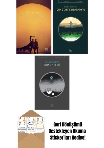 Dune Film Kapağı + Dune Tanrı İmparatoru + Dune Mesihi