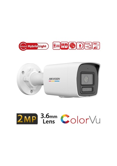 Hıkvısıon Ds-2cd1027g2h-lıuf 2mp 4mm Sdkart Sesli Colorvu Smart Hybrıd Lıght Ip Bullet Kam 30mt