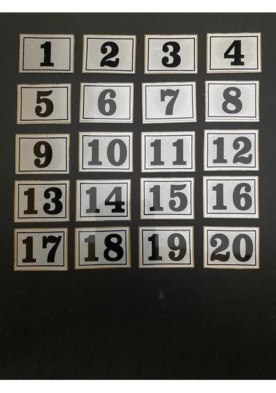 Kapı Numarası Dolap,Raf,Posta Kutusu 3X3 Cm 1 Den 20 Ye