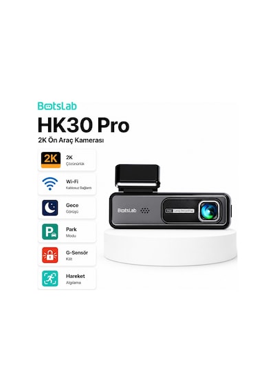 360+ Botslab HK30 Pro 2K QHD WiFi 140° Geniş Açı Gece Görüşlü Akıllı Araç İçi Kamera