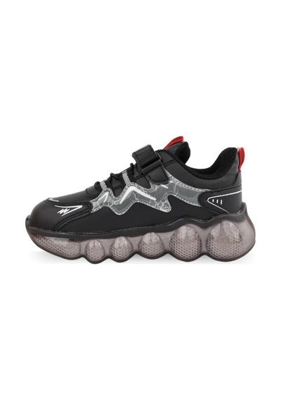 Cool Fred-25 Bosst Ortopedik Taban Unisex Çocuk Spor Ayakkabı Siyah