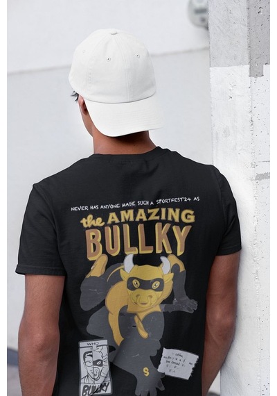 The Amazing Bullky Baskılı Unisex Tişört Siyah