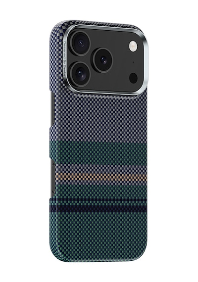 Apple Uyumlu iPhone 17 Pro Max Kılıf M-safe Şarjlı Karbon Fiber Benks Aurora Armorpro Kevlar Kapak Yeşil