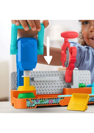 F9141 Play-doh Renkli El Aletleri Tezgahı Oyun Seti +3 Yaş Fabbatoys Eğlence Renkli