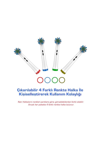 Kids Fun - Çocuklara Özel Extra Yumuşak Oral B Şarjlı Diş Fırçası Yedek Başlığı - 4'lü Yedek Başlık