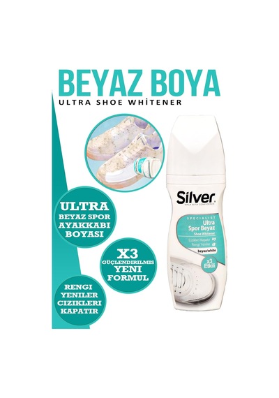 X3 Etkili Güçlendirilmiş Ultra Beyaz Spor Bez Ve Kumaş Likit Ayakkabı Boyası 75 Ml