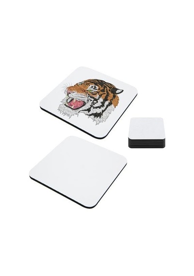 Sublimasyon Kare Bardak Altlığı 9x9 Cm Beyaz