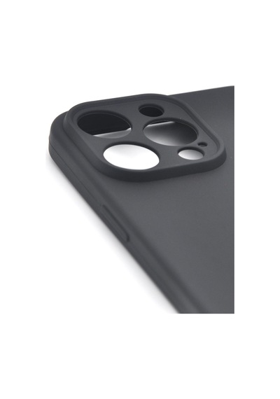 Apple Uyumlu iPhone 14 Pro Max Düz Renk Esnek Yumuşak Silikon Kılıf Rubber Siyah