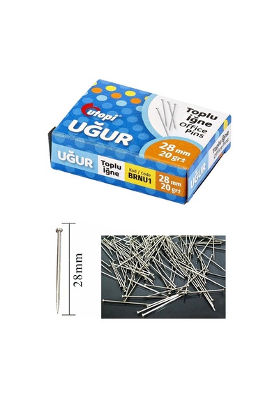 Toplu İğne 20 Gr 28 Mm 1 Paket Yaklaşık 150 Adet Nikel Kaplı Toplu İğne Düğün Nişan Takı İğnesi Okul Ofis Büro
