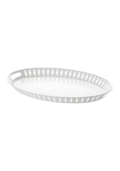 Romantısk Tepsi Beyaz Renk 52x39 Cm