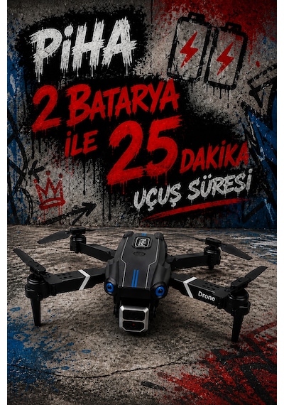S760 Drone 2Batarya&25Dakika Uçuş 480p Kamera Taşıma Çantalı Drone