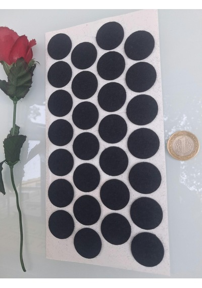 Keçe 90741 Hrd 4 Paket 28 Mm Siyah Masa Sandalye Koltuk Baza Ayak Çizdirmez Yapışkanlı