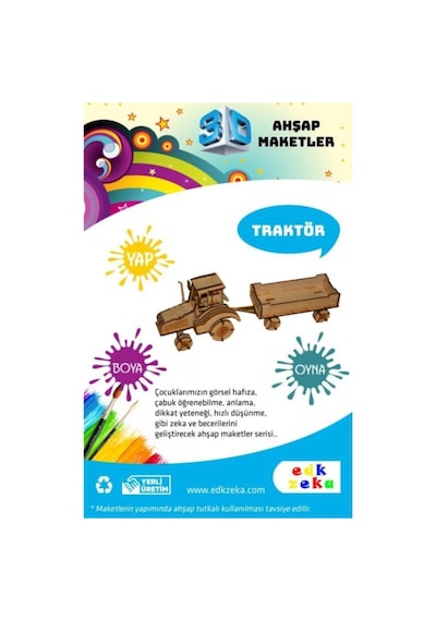 Ahşap Maket Traktör Boya Ve Fırça