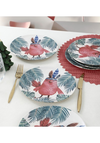 Keramika Baykuş Pasta Tabağı 20 Cm 6 Adet - 17718