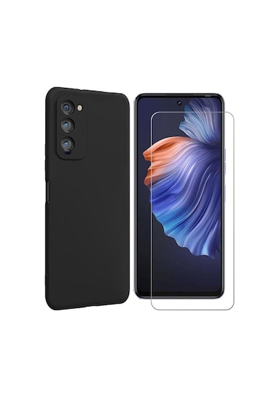 Tecno Camon 18/ 18t/ 18p Kılıf Esnek Soft Tasarım Kılıf Ve Nano Ekran Koruyucu Col177202-siyah