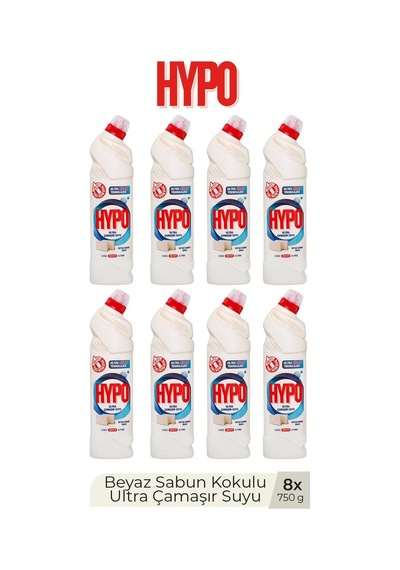 Ultra Çamaşır Suyu Beyaz Sabun 750 Ml X 8 8'li Set
