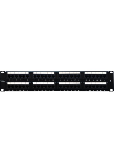 Beek BN-PP-648U 48 Port Cat6 UTP Patch Panel, 8P8C, (Gold 48 port