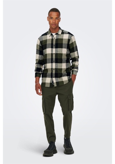 Only & Sons Onsgudmund Ls 3t Check Shırt Noos Forest