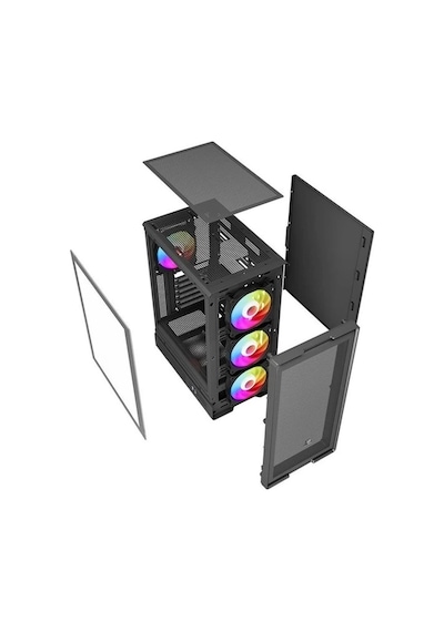 Powerboost  2-JBST-PBA601B 600W 80+ Mid Tower Oyuncu Bilgisayar Kasası