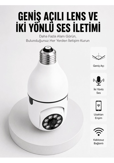 Shnstore Akıllı Güvenlik Kamerası Full Hd Görüntü Ve Gece Görüş Özellikli Yeni Nesil Shntknd0720