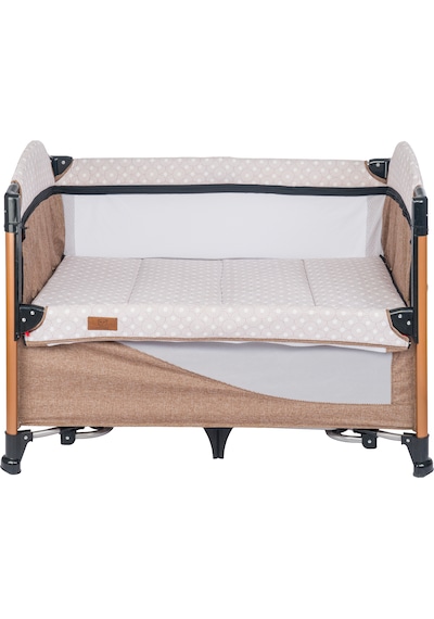 Mamma Luxury Alüminyum Anne Yanı Organizerli Dönenceli Park Yatak