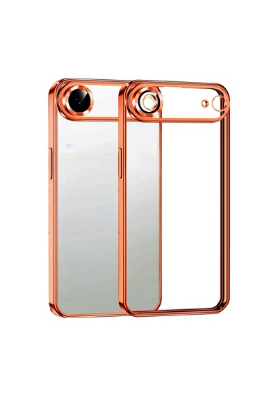Apple Uyumlu   iPhone 17 Air Razer Lensli Silikon - Turuncu
