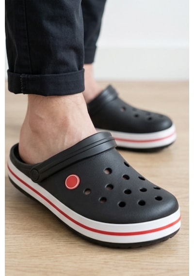Iconic Shadow Unisex Clog Serisi - Siyah Renk Grafik Baskılı, Anatomik İç Tabanlı Ve Hareketli T...
