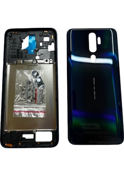 Oppo A5 2020 Uyumlu Arka Kapak Kasa Mavi + Orta Çıta Çok Renkli
